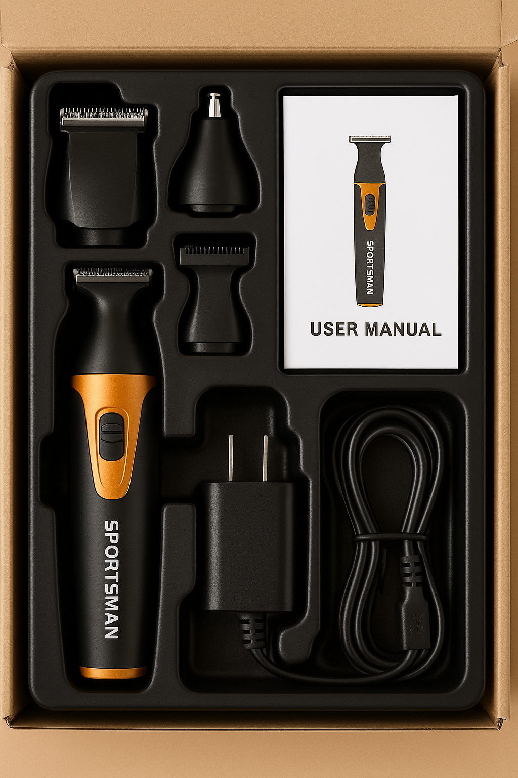 Auro SPORTSMAN™ – Il Rasoio 4 in 1 per una Cura Completa